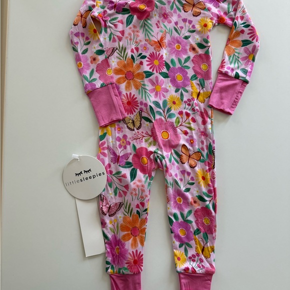 Little Sleepies Butterfly Blooms Zippy NWT size 6-12 M - Picture 3 of 5